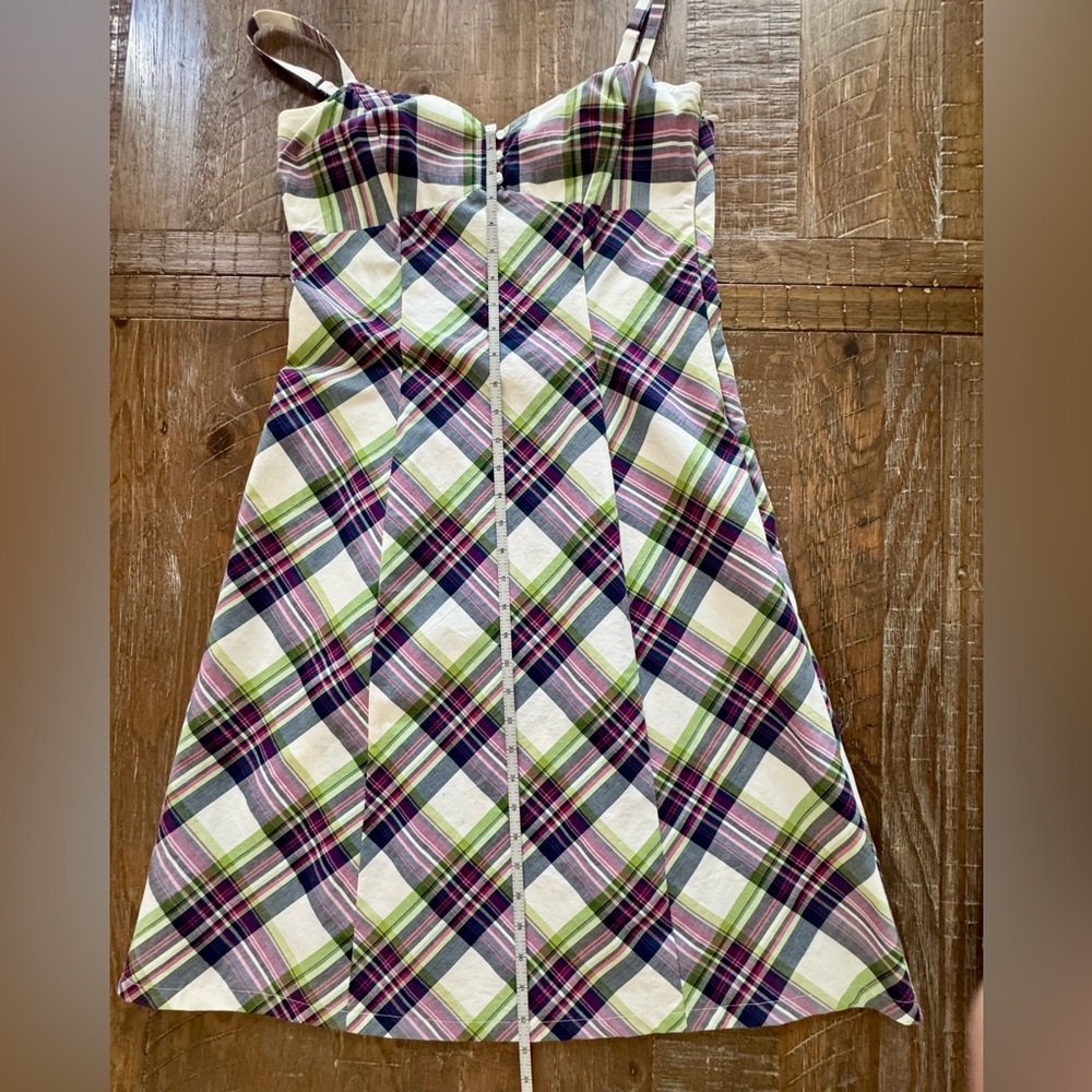 New York & Company White, Blue, & Pink Plaid Women's Summer Dress, Size 8 (NEW) - Picture 5 of 11